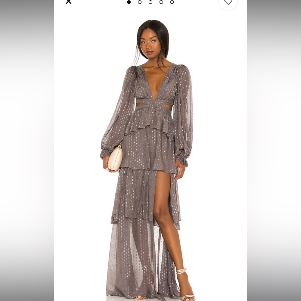 FOR LOVE AND LEMONS revolve tiered ruffle gown
